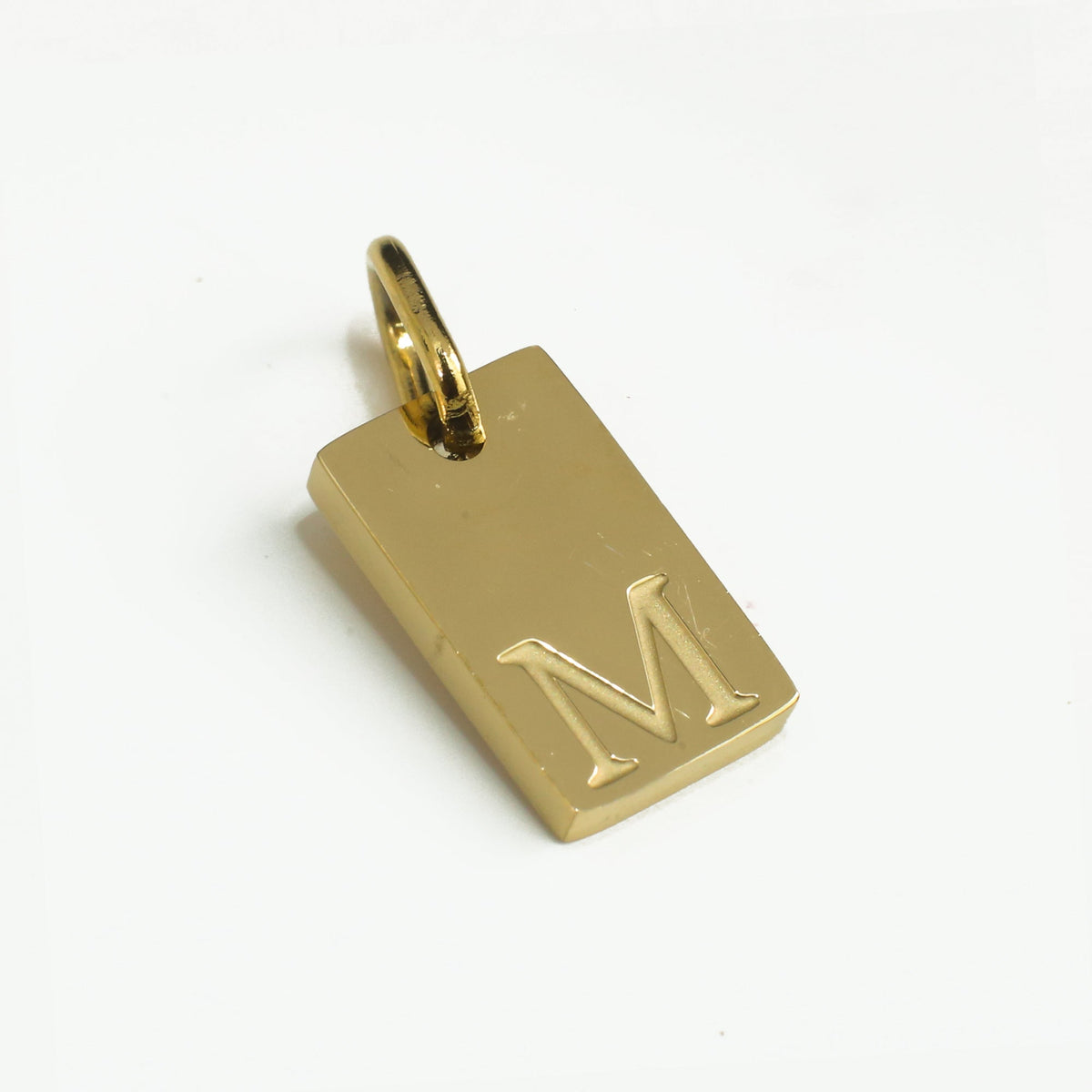 Dainty Alphabet Charm Gold - M