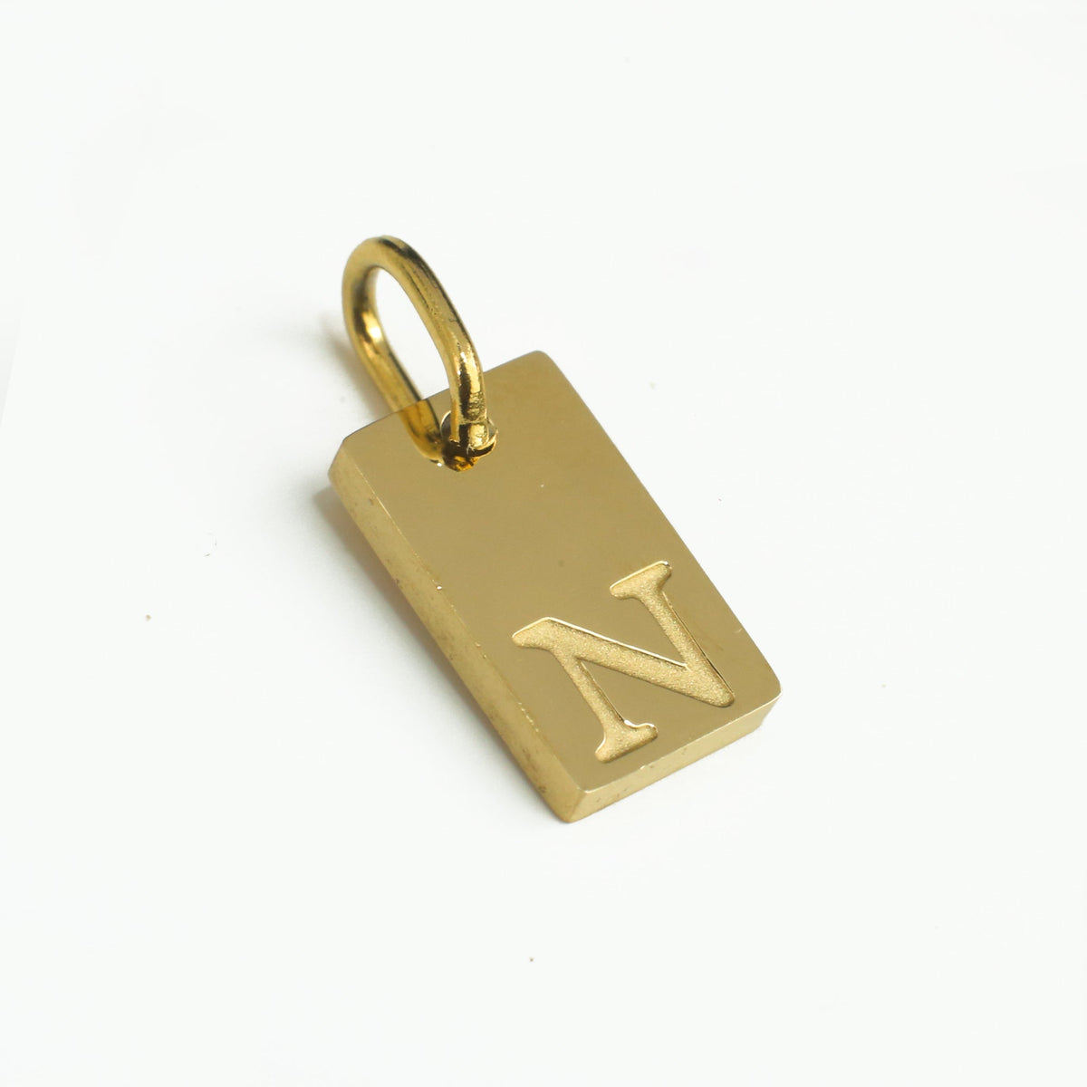 Dainty Alphabet Charm Gold - N