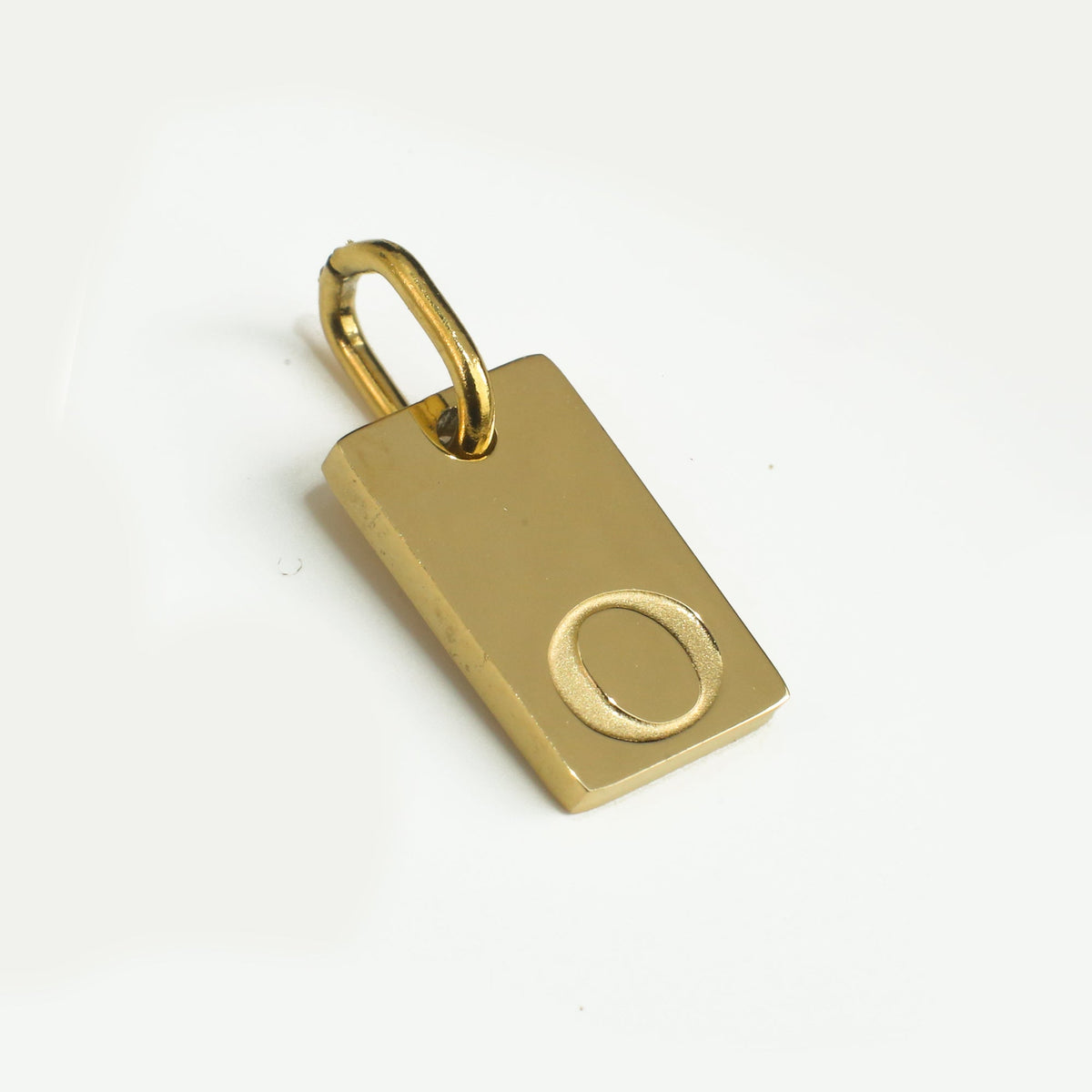 Dainty Alphabet Charm Gold - O