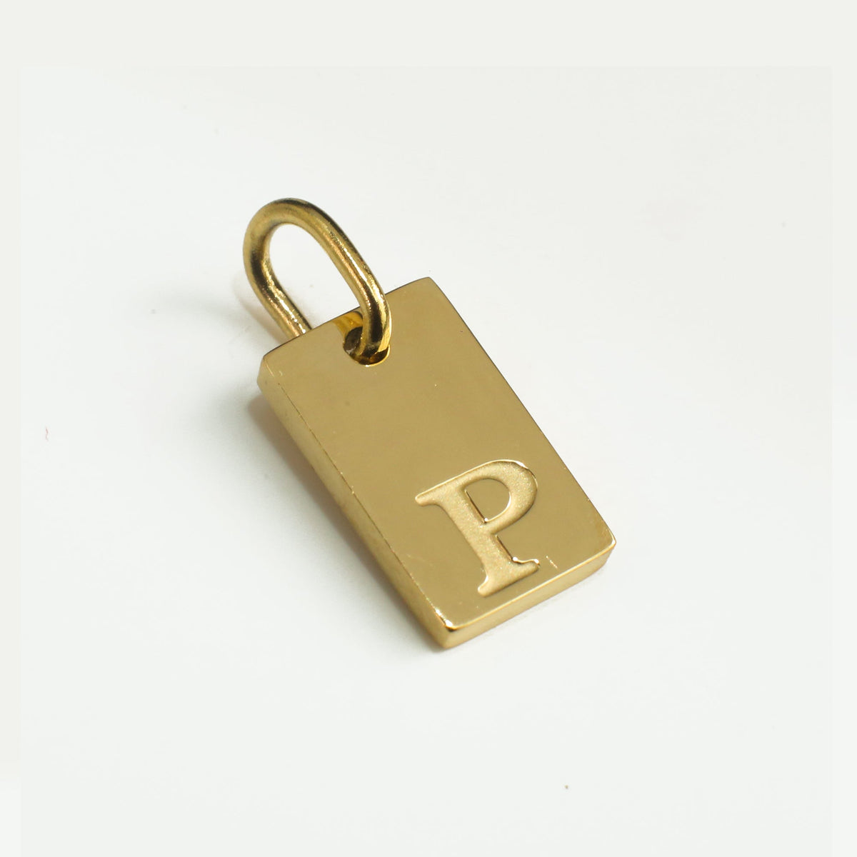 Dainty Alphabet Charm Gold - P