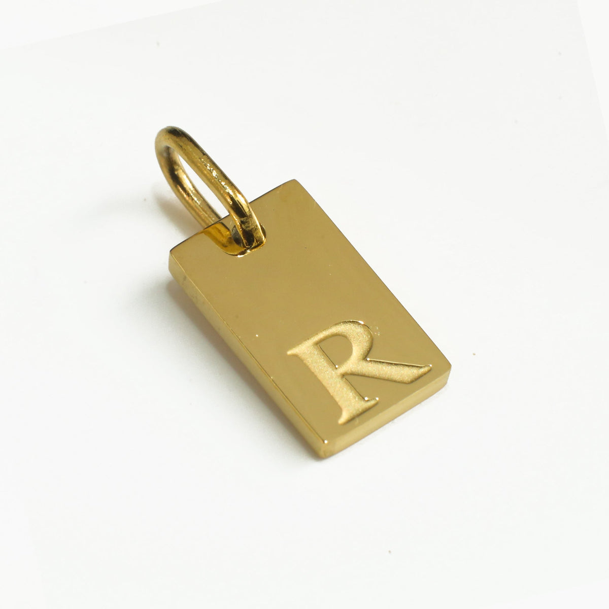 Dainty Alphabet Charm Gold - R