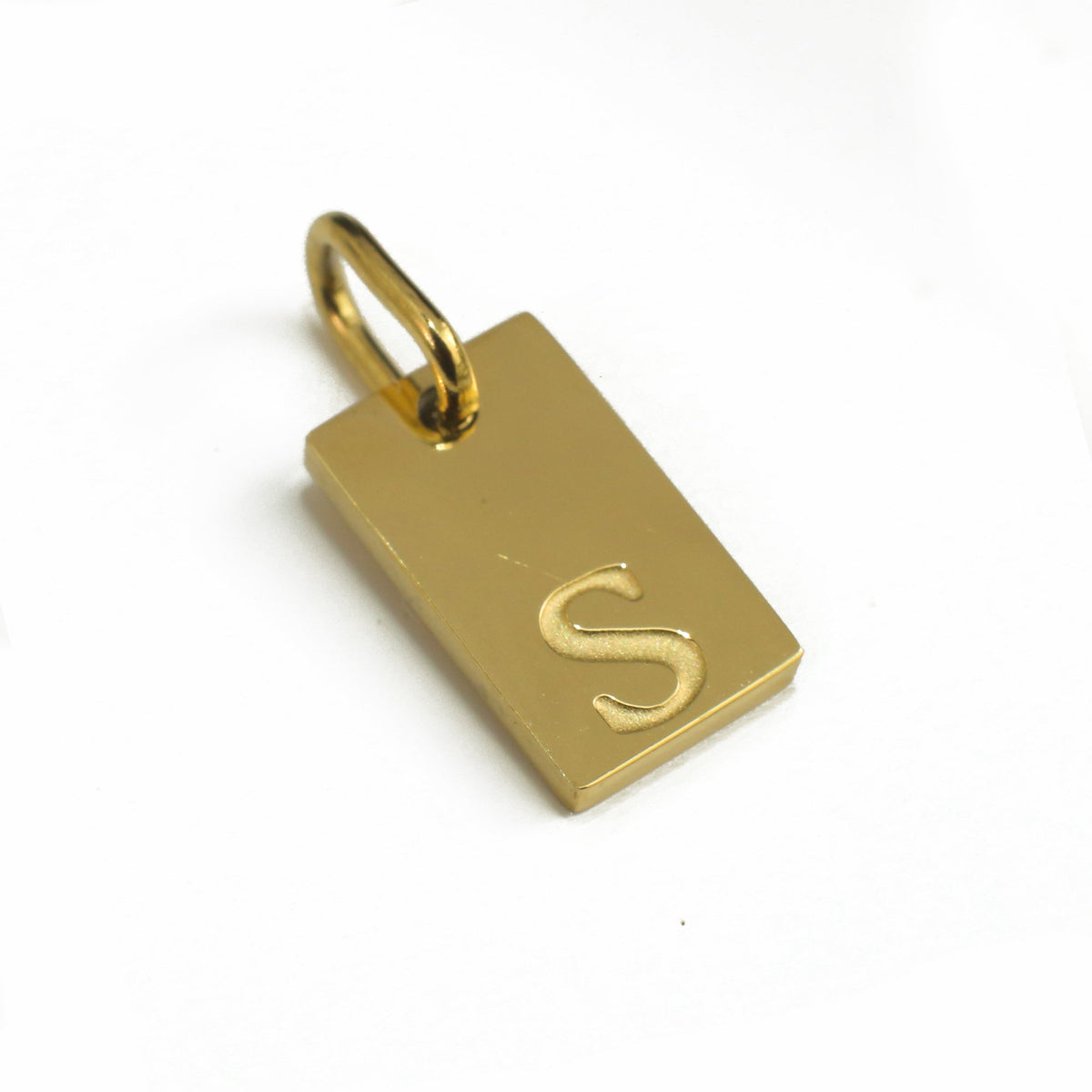 Dainty Alphabet Charm Gold - S