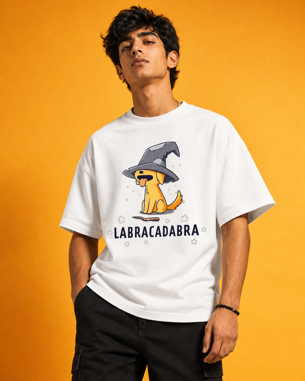 Labracadabra Unisex Oversized Tee - male model styling