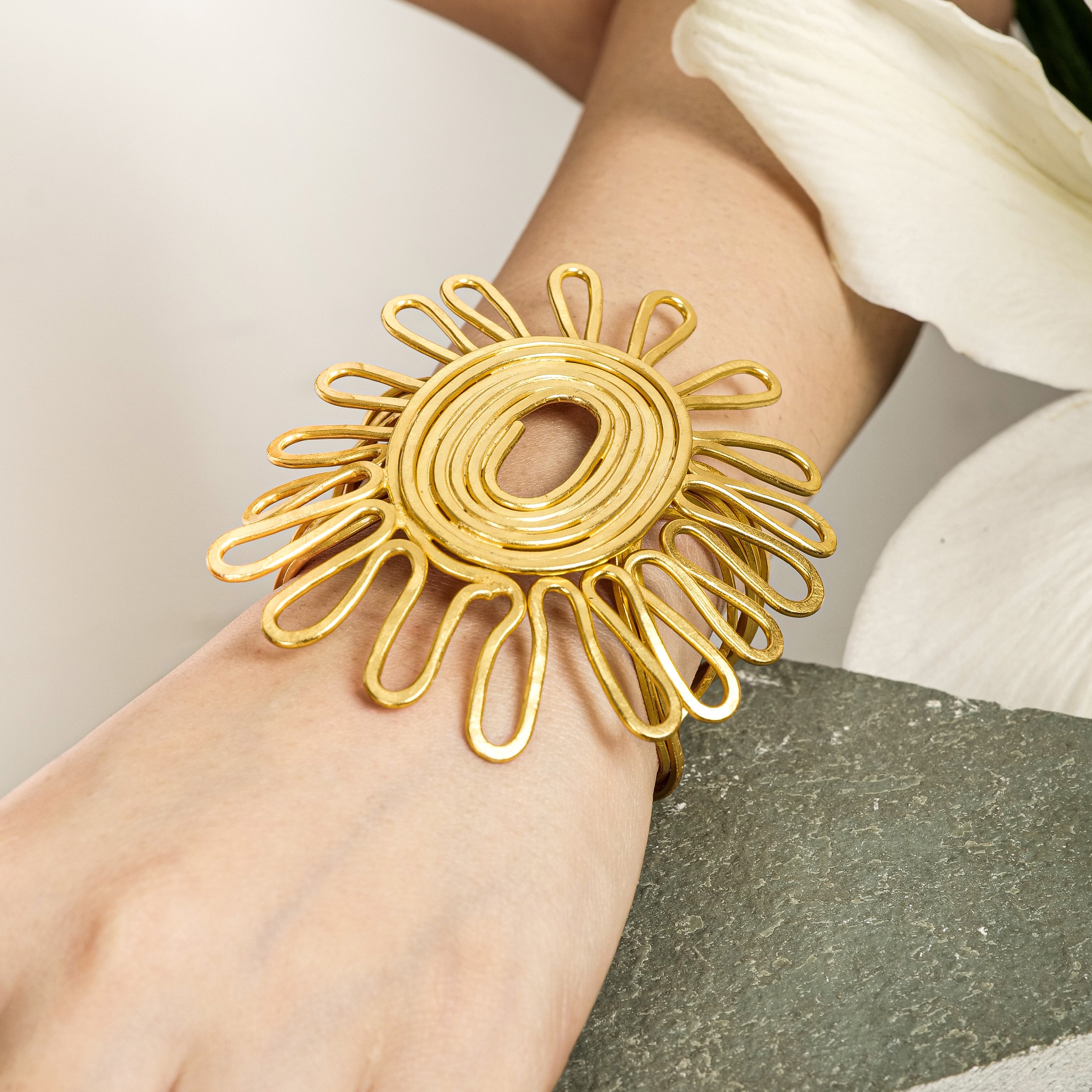 Wired Sunflower Bracelet