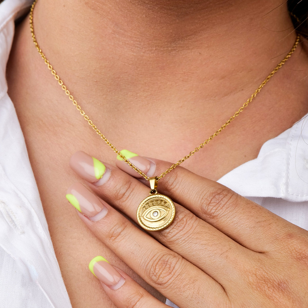 Vintage Allure Eye Necklace