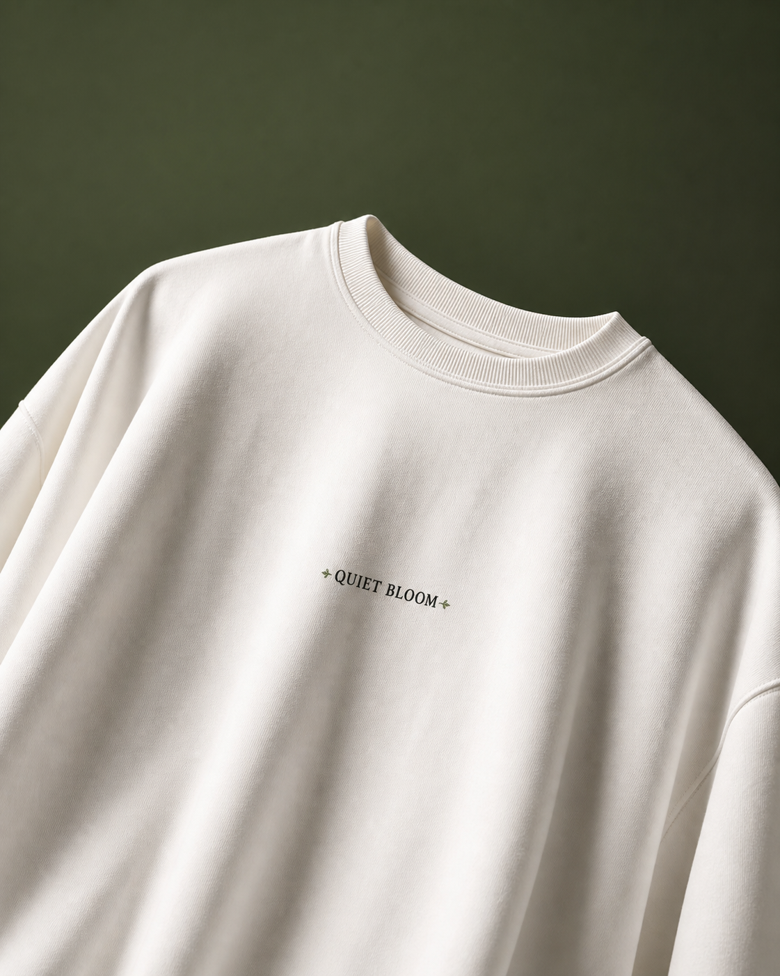 The Quiet Bloom Unisex Oversized Tee - front view