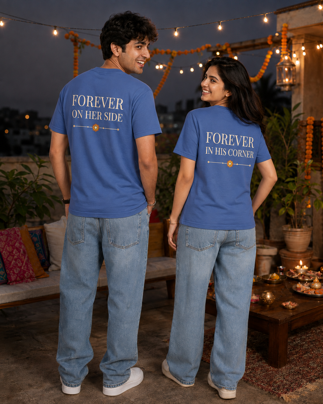 Brother - My First Protector / Sister - My Forever Blessing Personalised Unisex T-Shirt - Regular Fit - product gallery