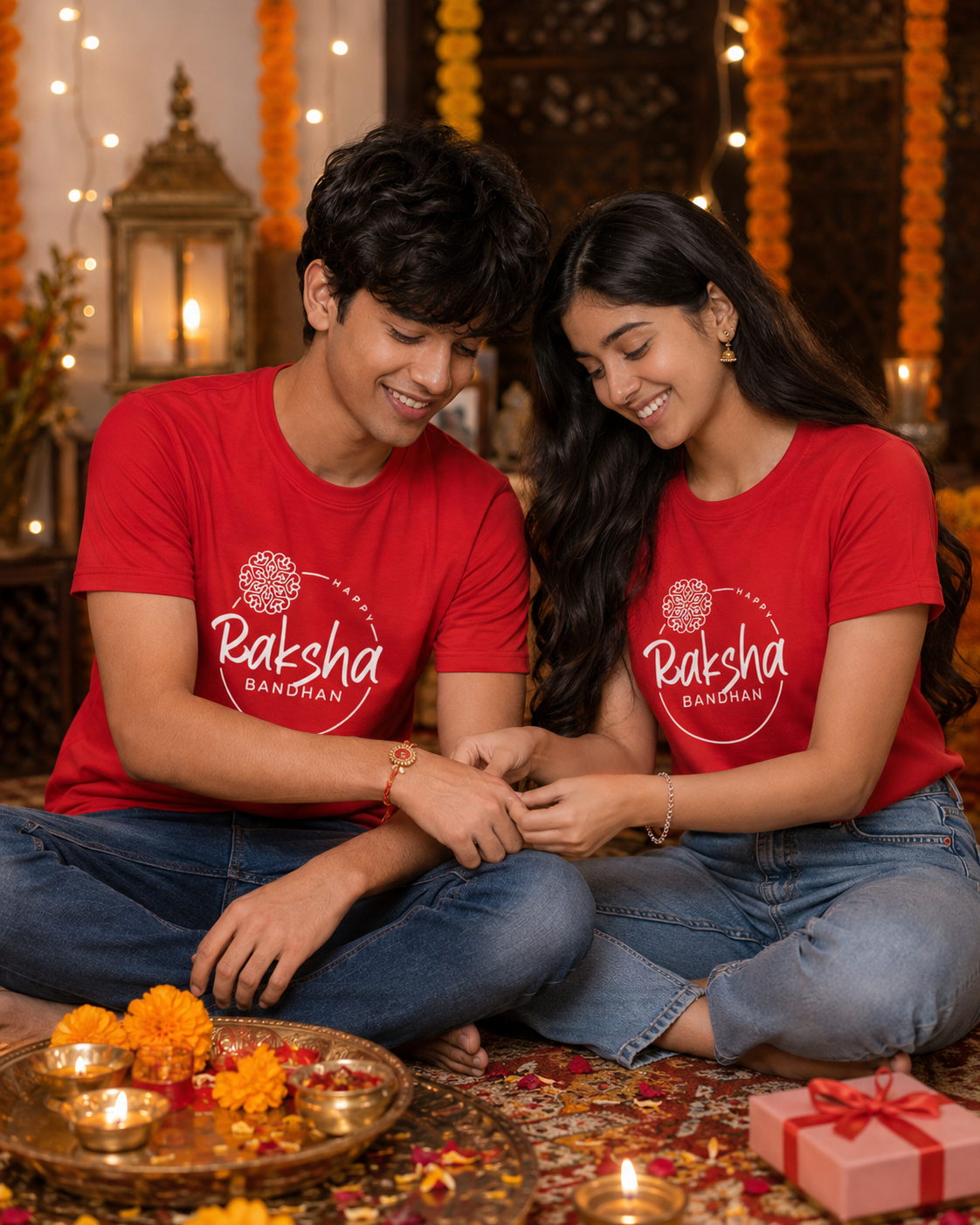 Happy Rakshabandhan Personalised Unisex T-Shirt - Regular Fit - product gallery