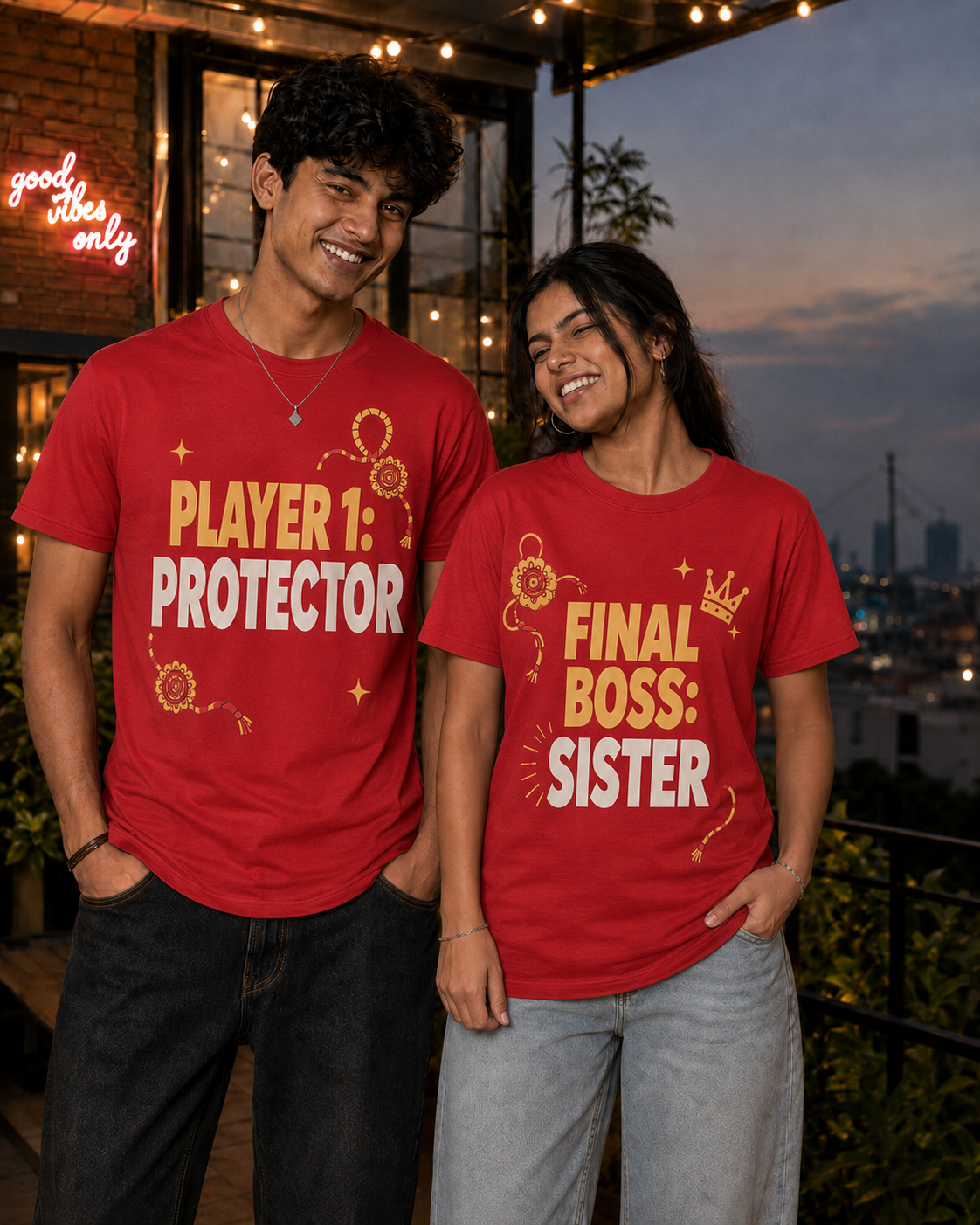 Player: Protector / Final Boss: Sister Personalised Unisex T-Shirt - Regular Fit - product gallery