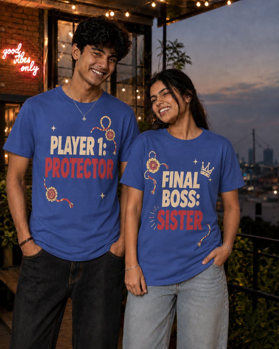 Player: Protector / Final Boss: Sister Personalised Unisex T-Shirt - Regular Fit - product gallery
