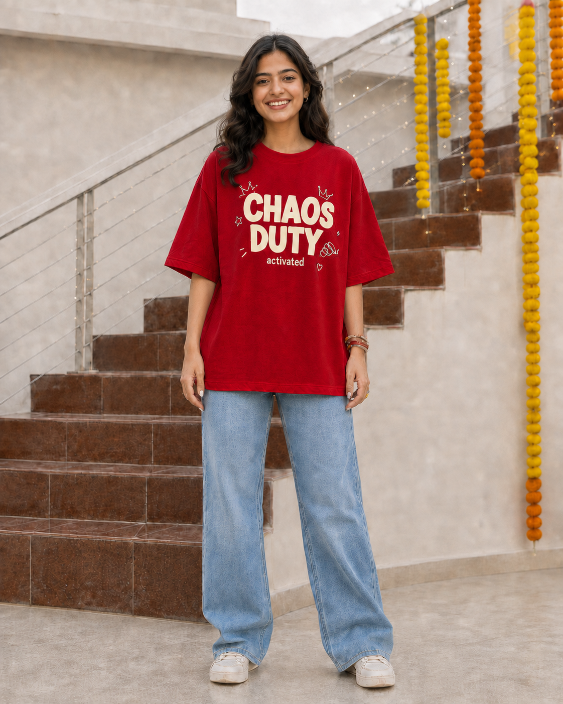 Rakhi Duty / Chaos Duty Personalised Unisex T-Shirt - Oversized - product gallery