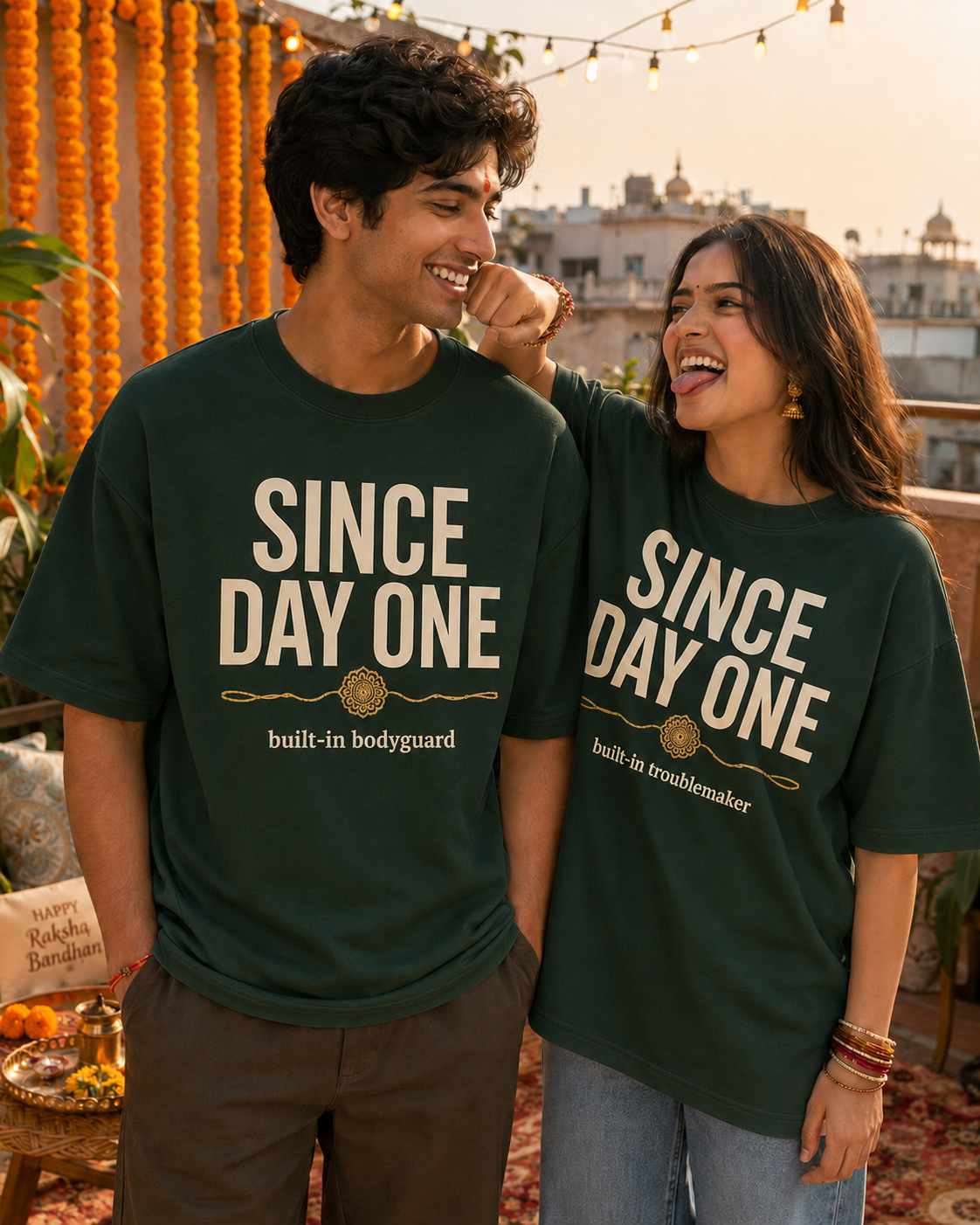 Since Day One - Built-In Bodyguard / Troublemaker Personalised Unisex T-Shirt - Oversized - product gallery