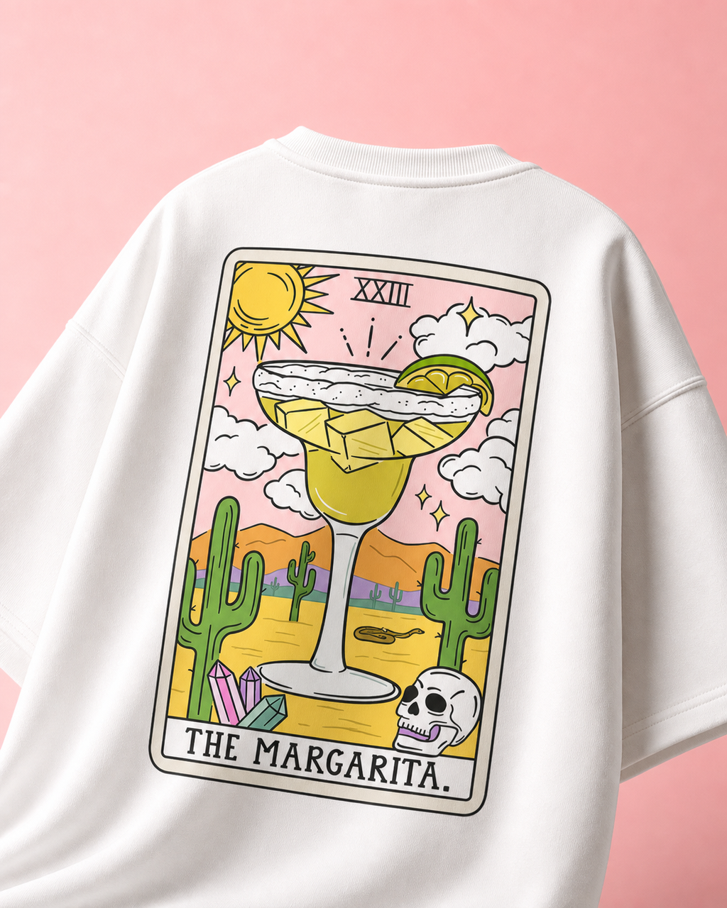 The Margarita Unisex Oversized Tee - back view