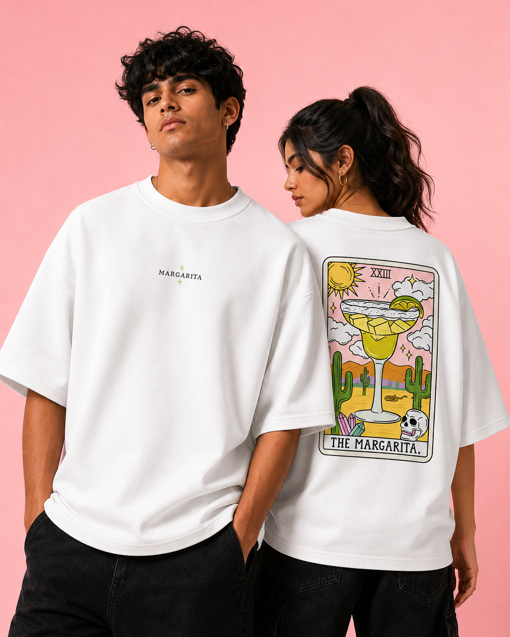 The Margarita Unisex Oversized Tee - front view