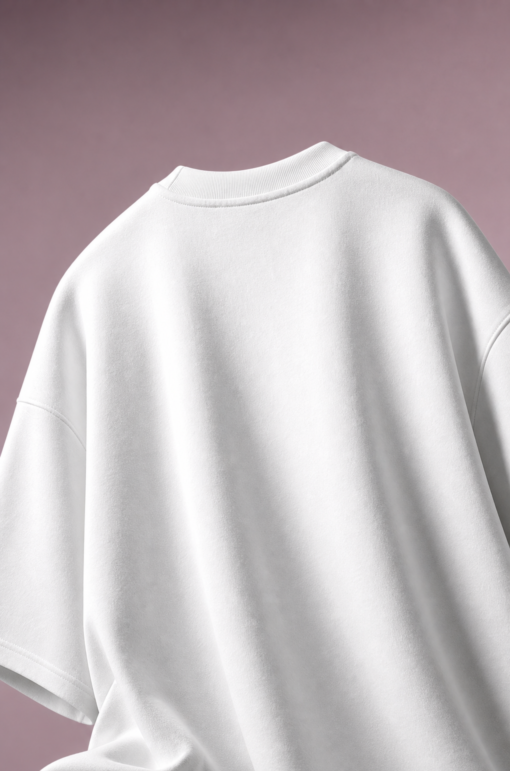 The Overthinker Unisex Oversized Tee in white - back