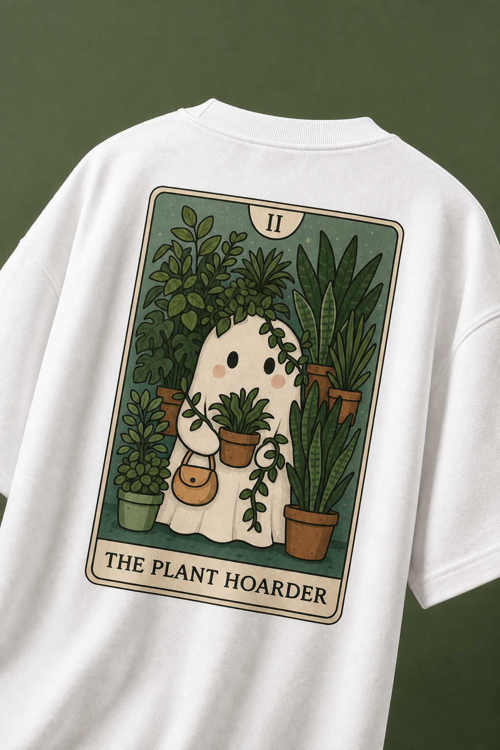The Plant Hoarder Unisex Oversized Tee - back view