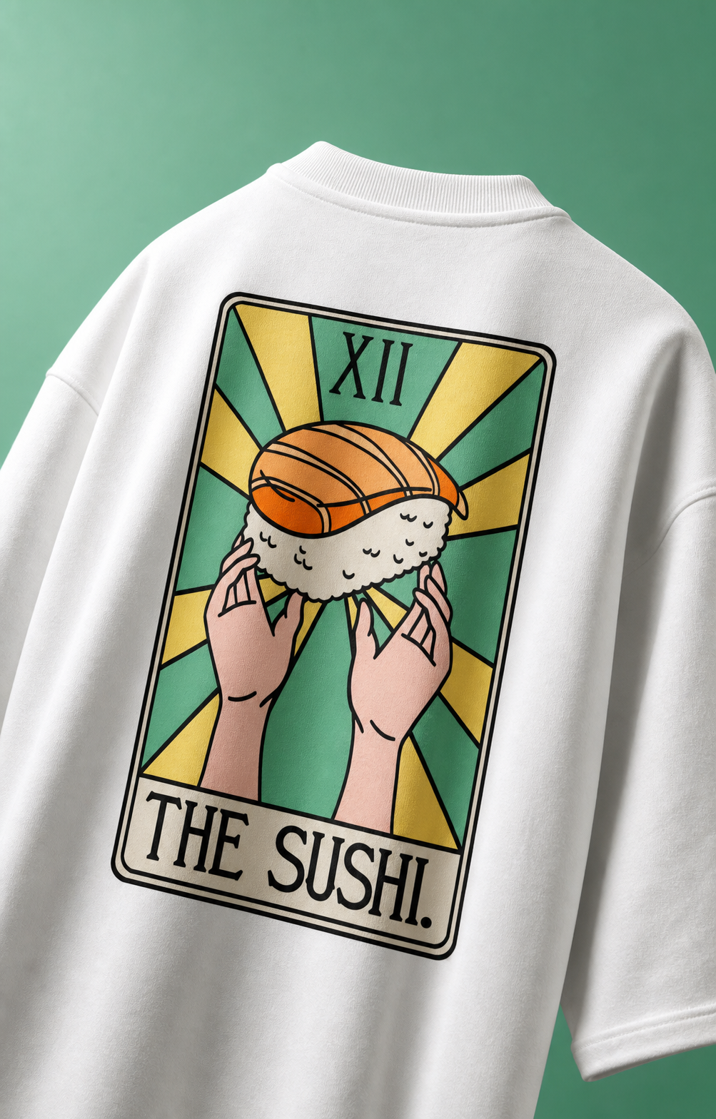 The Sushi Unisex Oversized Tee - back view