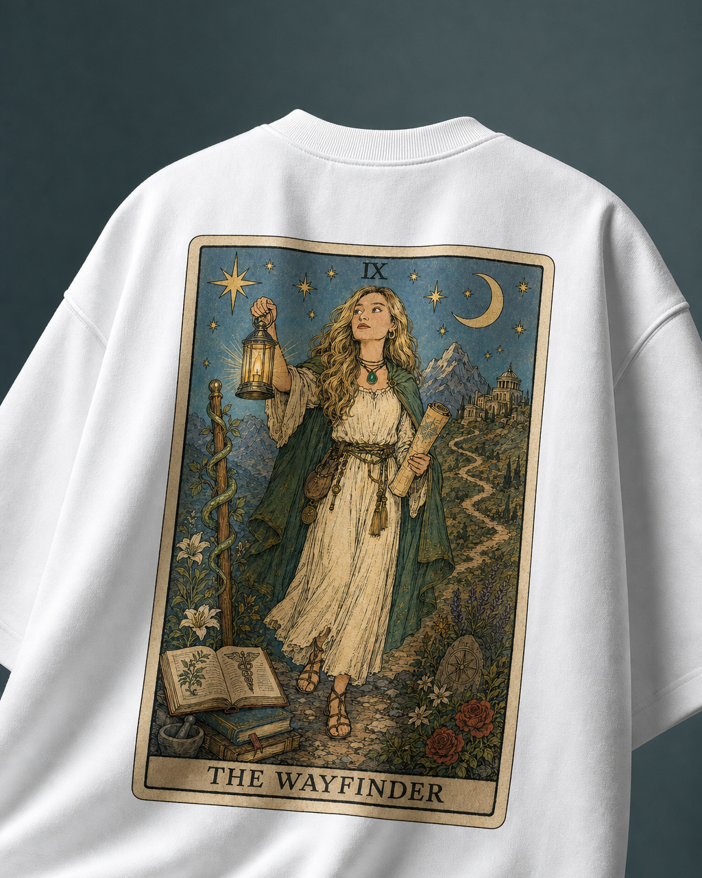The Wayfinder Unisex Oversized Tee - back view