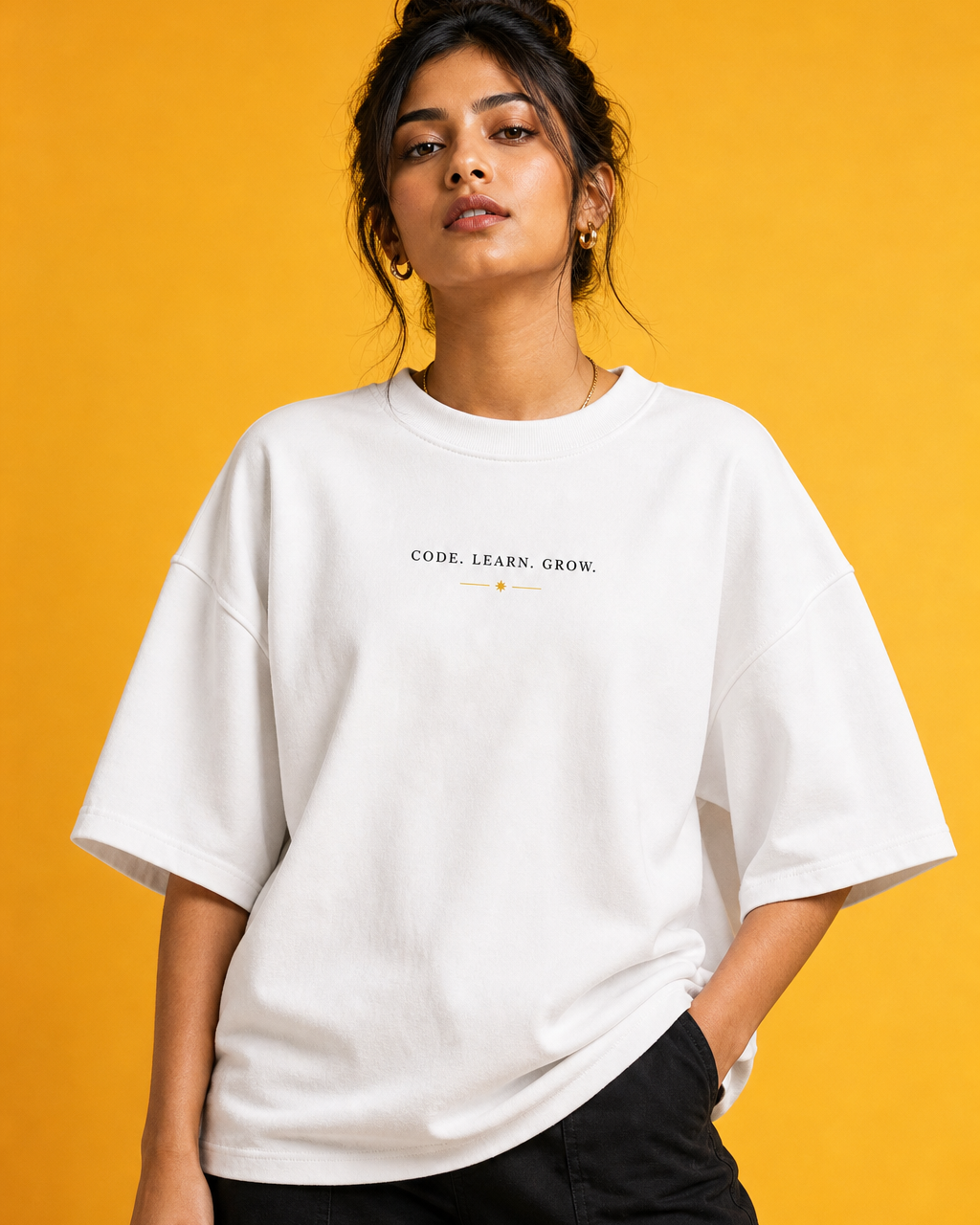 The Developer Unisex Oversized Tee - front view
