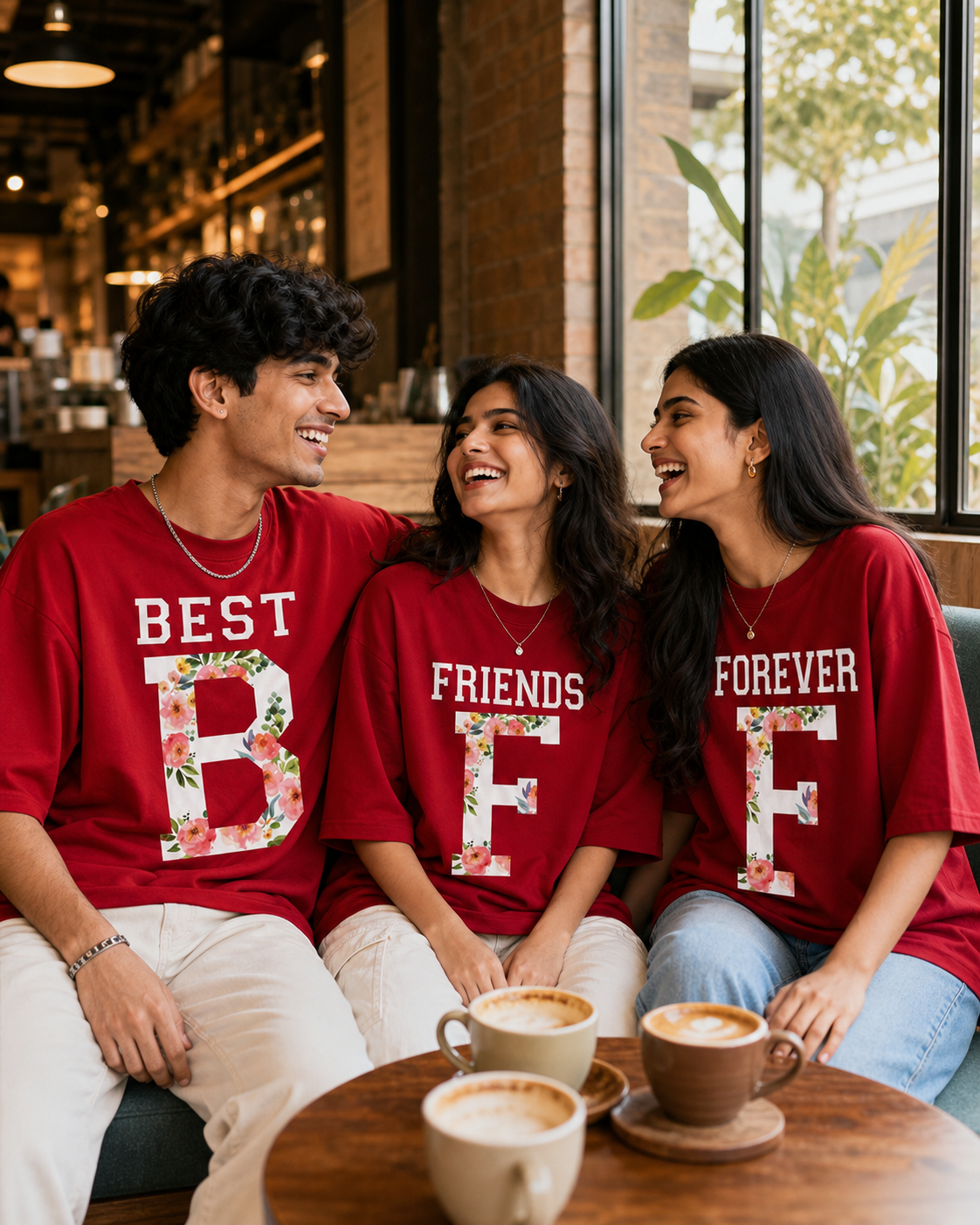 Best Friends Forever (BFF) Unisex Matching T-Shirts – 01 Limited Red