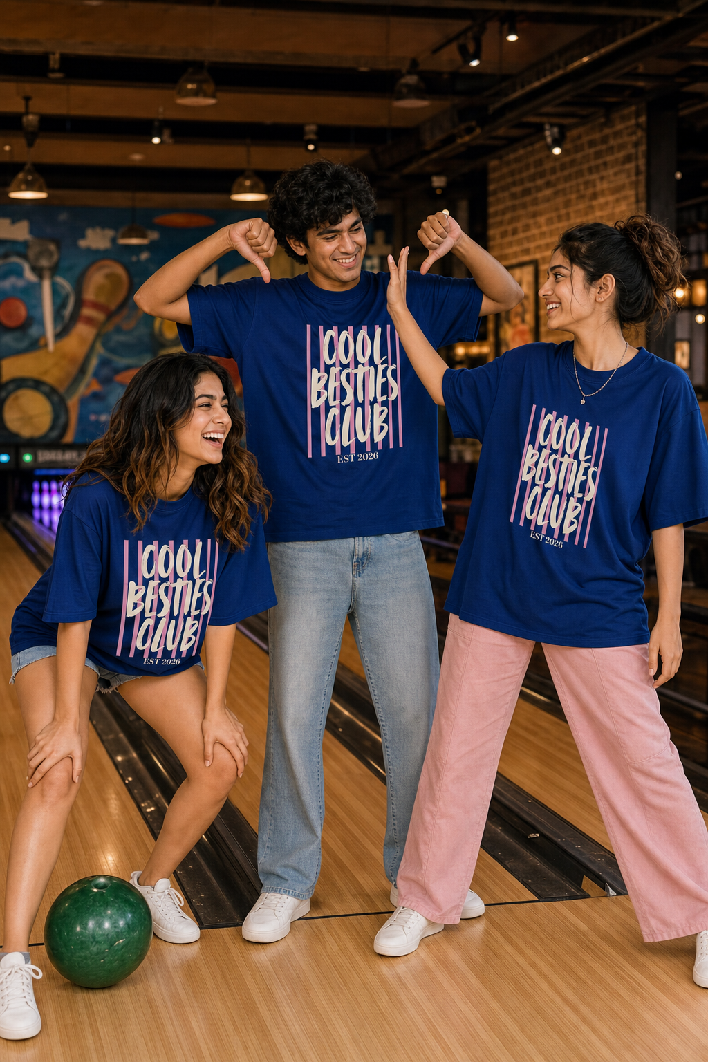 Cool Besties Club Unisex Matching T-Shirts – 03 Royal Blue Friends