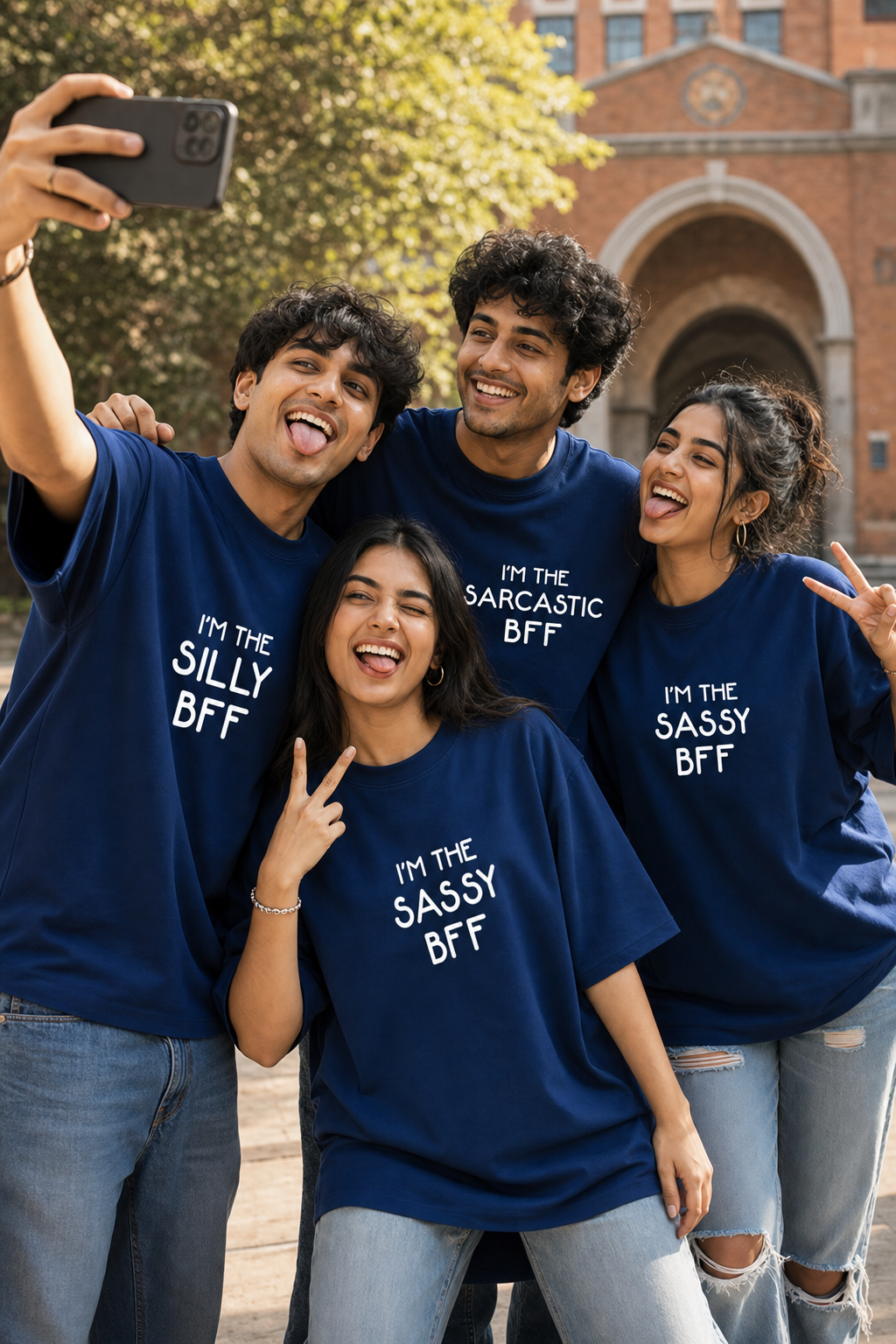Sassy BFF / Silly BFF / Sarcastic BFF Unisex Matching T-Shirts – 03 royal blue bff lifestyle