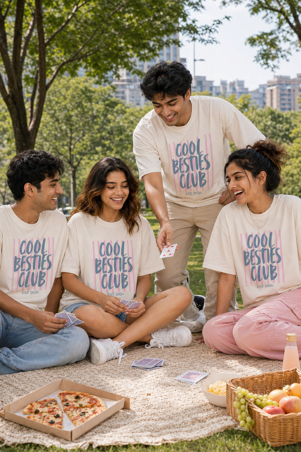 Cool Besties Club Unisex Matching T-Shirts – 09 Original Off White Friends