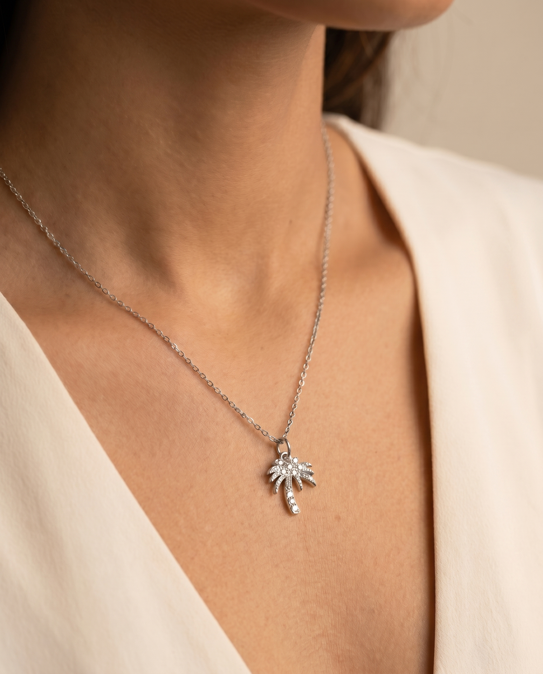Crystal Palm Tree Necklace