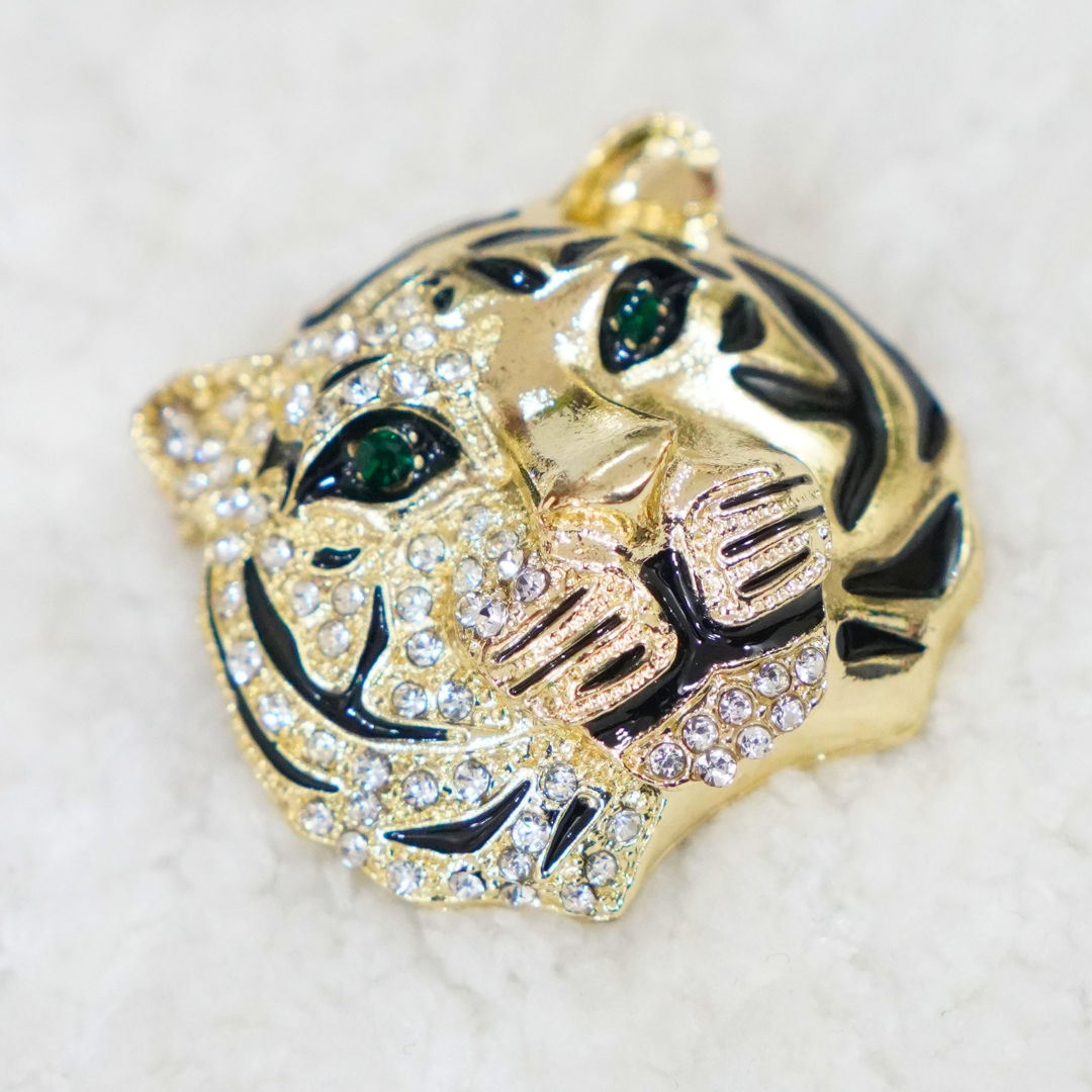 Tiger Brooch - Gold
