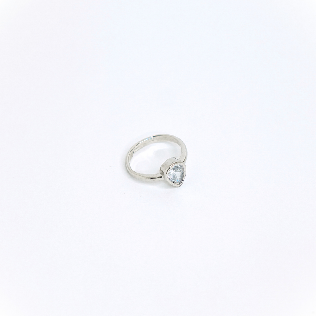 Tear Drop Silver Ring – photo 2