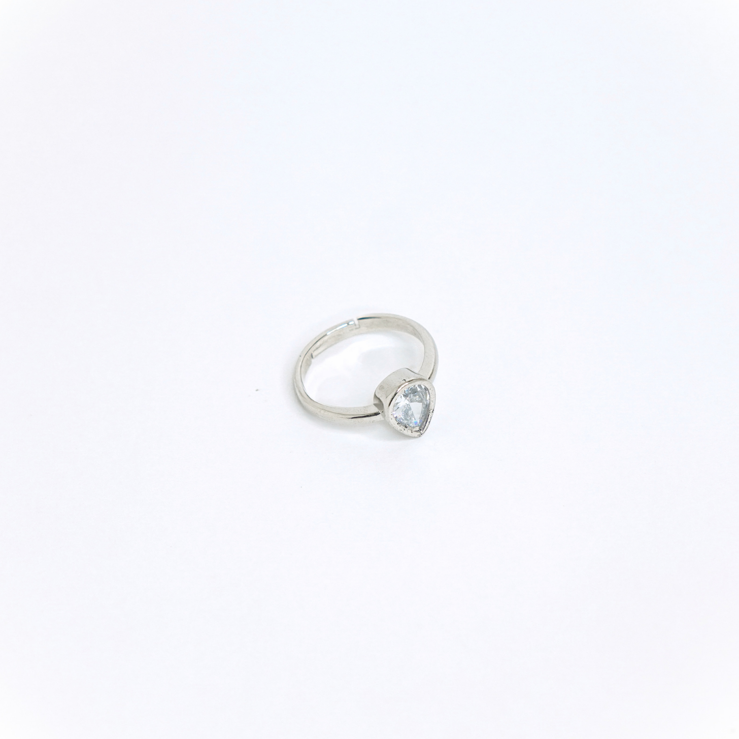 Tear Drop Silver Ring