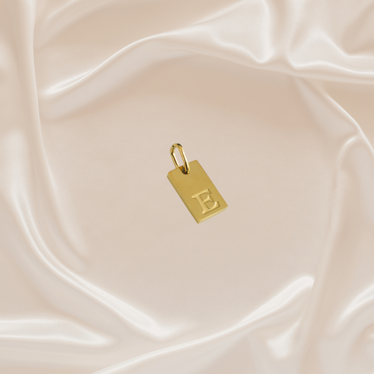Dainty Alphabet Charm Gold  - E