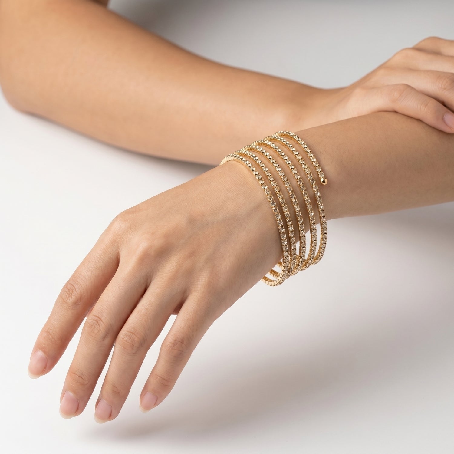 Golden Cascade Cuff