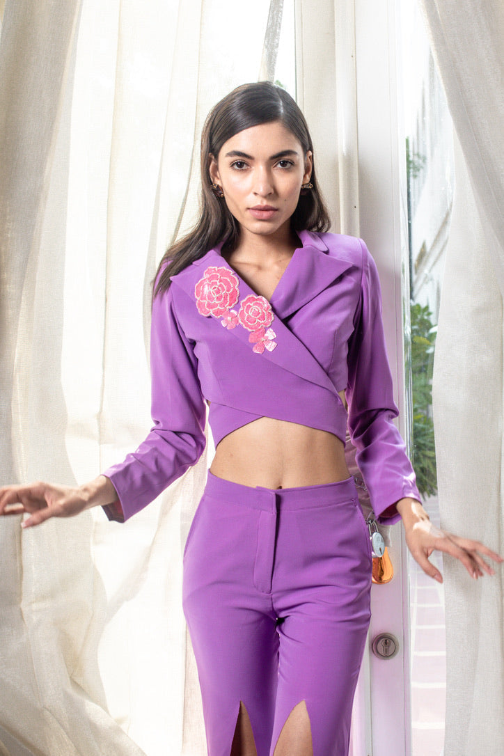 Lavender Crop Blazer Set – photo 1