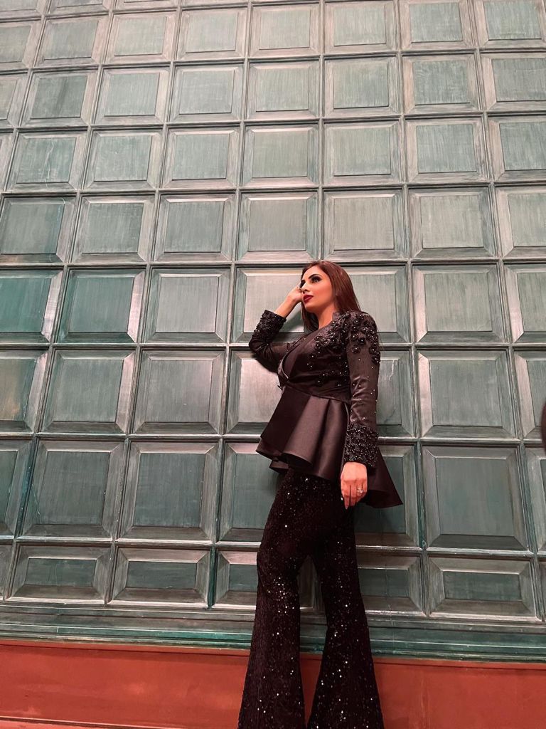 Inayat Trehan in our black hand embroidered blazer set – photo 1