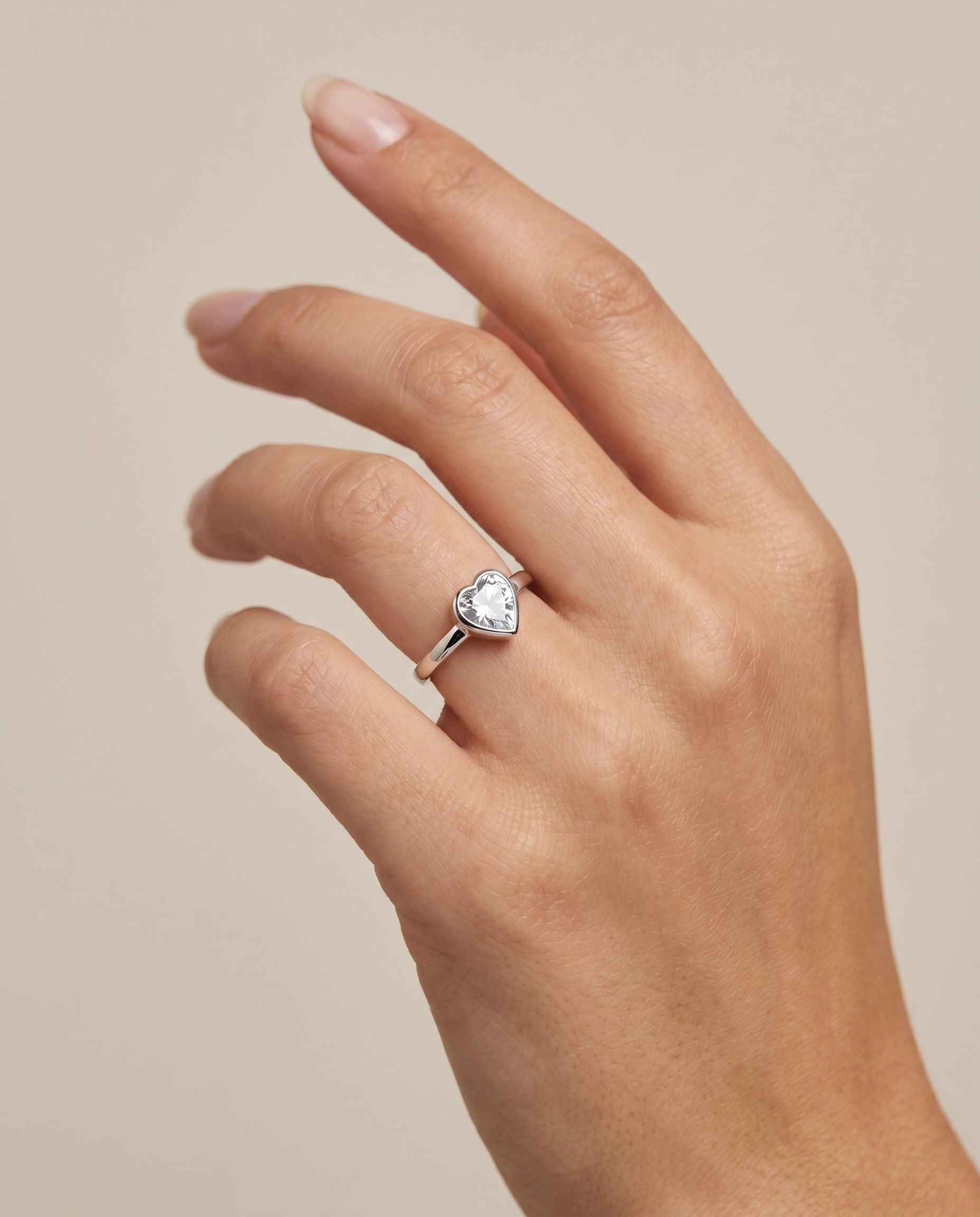 Tear Drop Silver Ring
