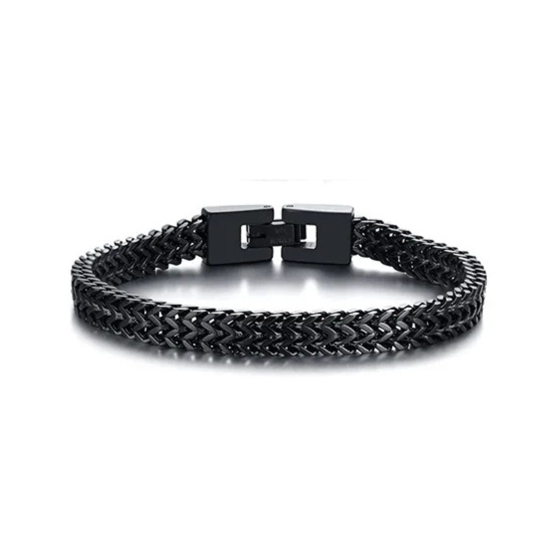 Black Metal Bracelet for Men – photo 2