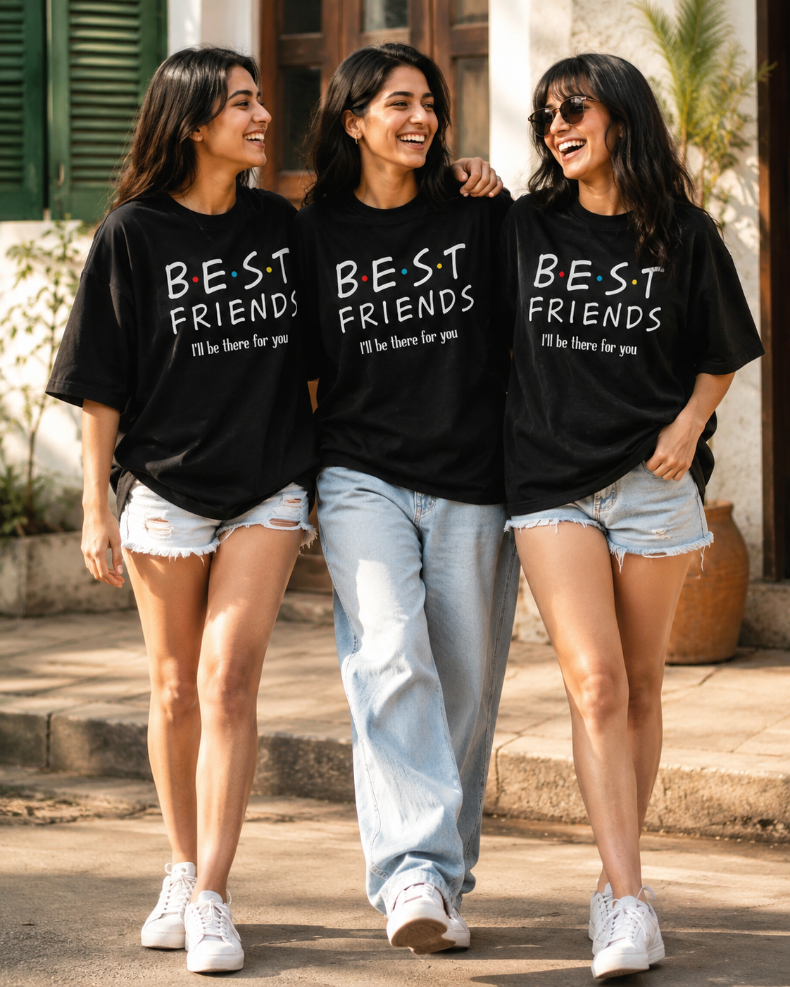 B.E.S.T F.R.I.E.N.D.S – I'll Be There for You Unisex Matching T-Shirts – Best Friends I ll be there for you Oversized Black