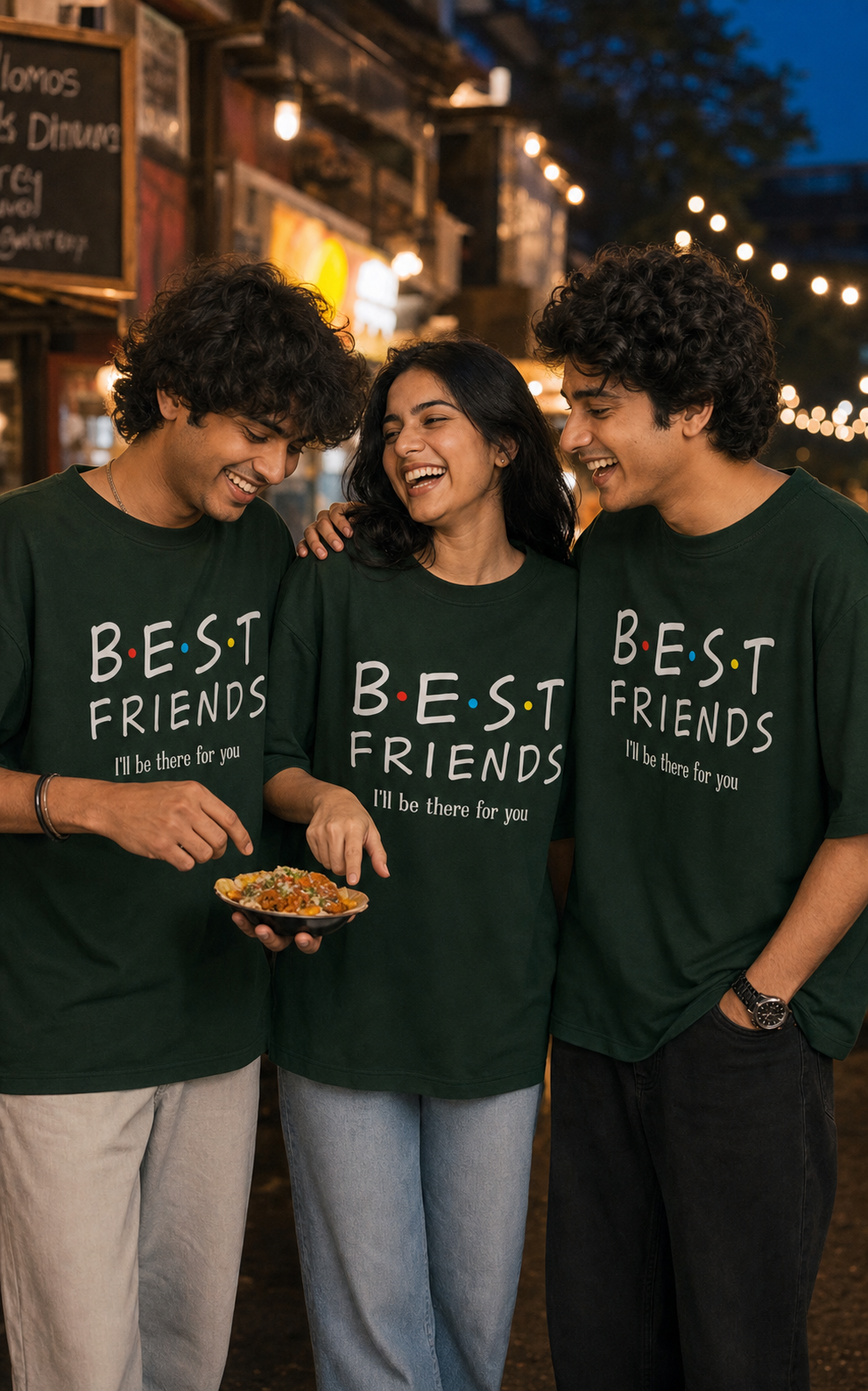 B.E.S.T F.R.I.E.N.D.S – I'll Be There for You Unisex Matching T-Shirts – Best Friends I ll be there for you Oversized Bottle Green