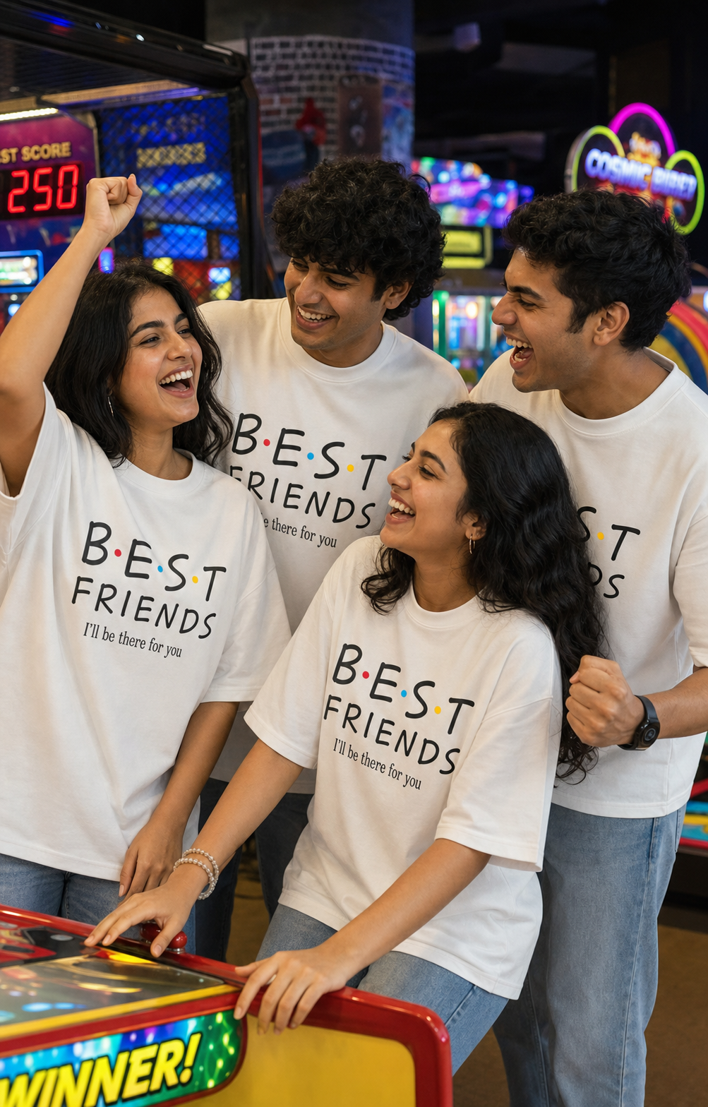 B.E.S.T F.R.I.E.N.D.S – I'll Be There for You Unisex Matching T-Shirts – Best Friends I ll be there for you Oversized White