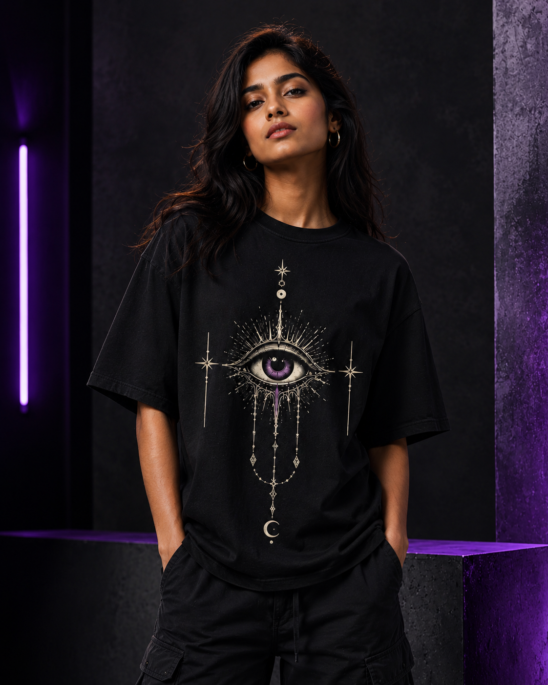 Return To Sender Evil Eye Unisex Oversized Tee