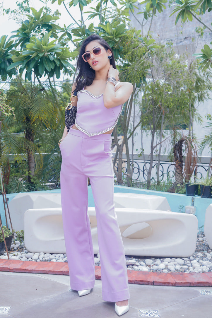 Lavender heart cutout coord set – photo 1