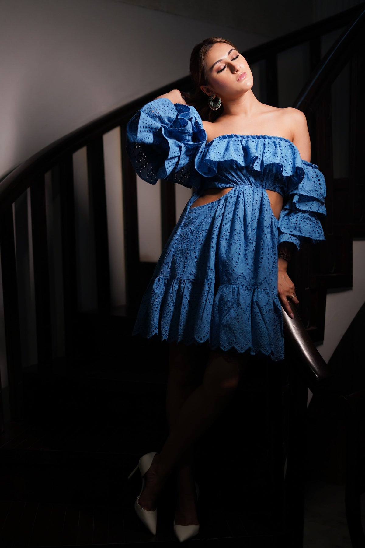 Cobalt Blue Frill Dress – photo 3