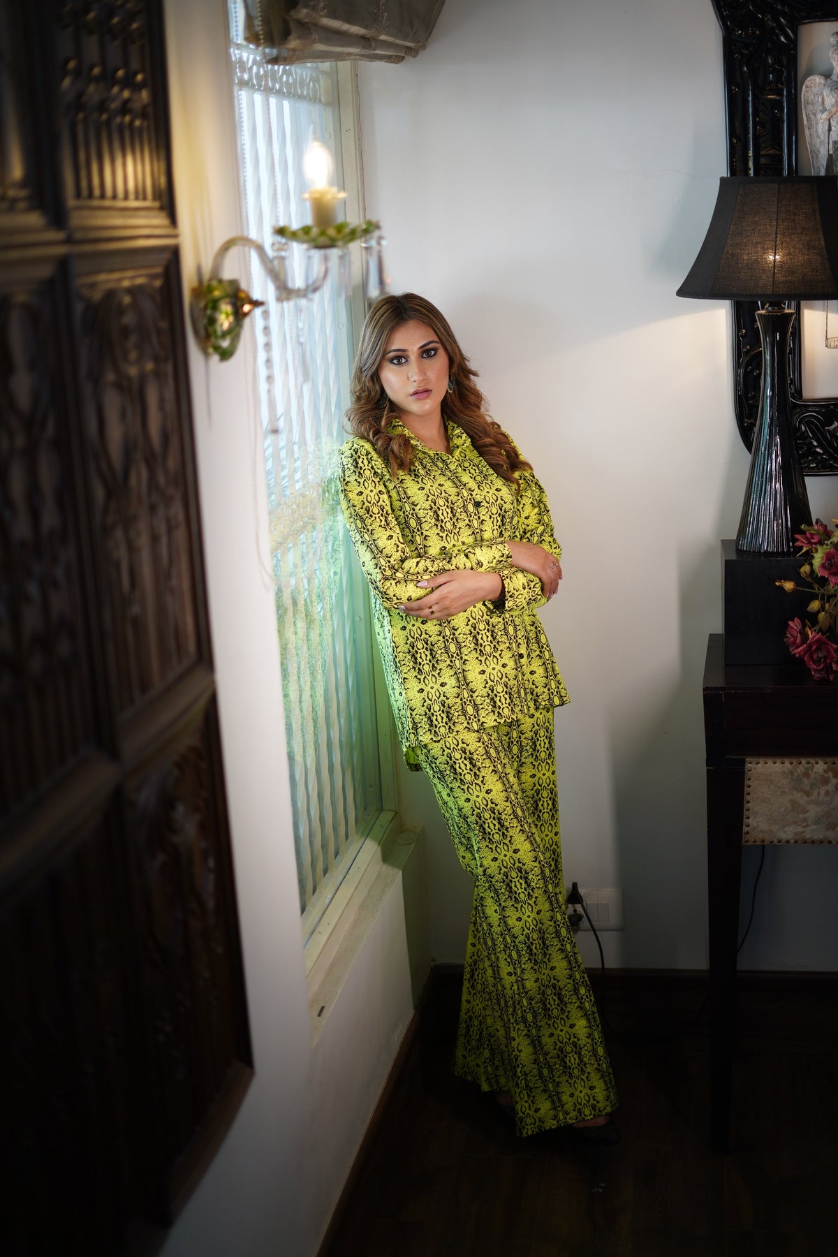 Green Leopard Print co-ord Set – photo 1