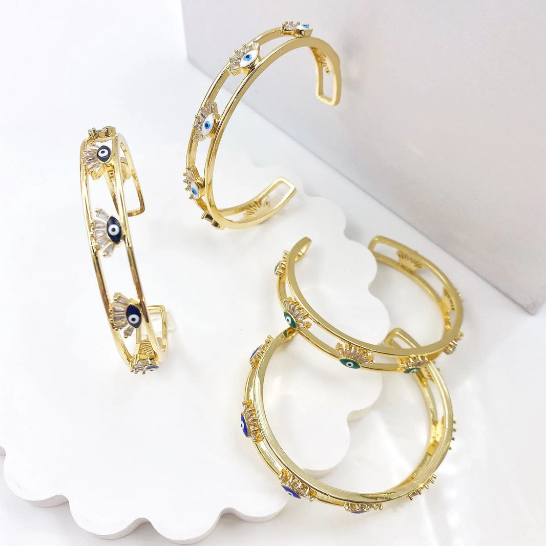 Zirconia Evil Eye Bracelet – photo 1