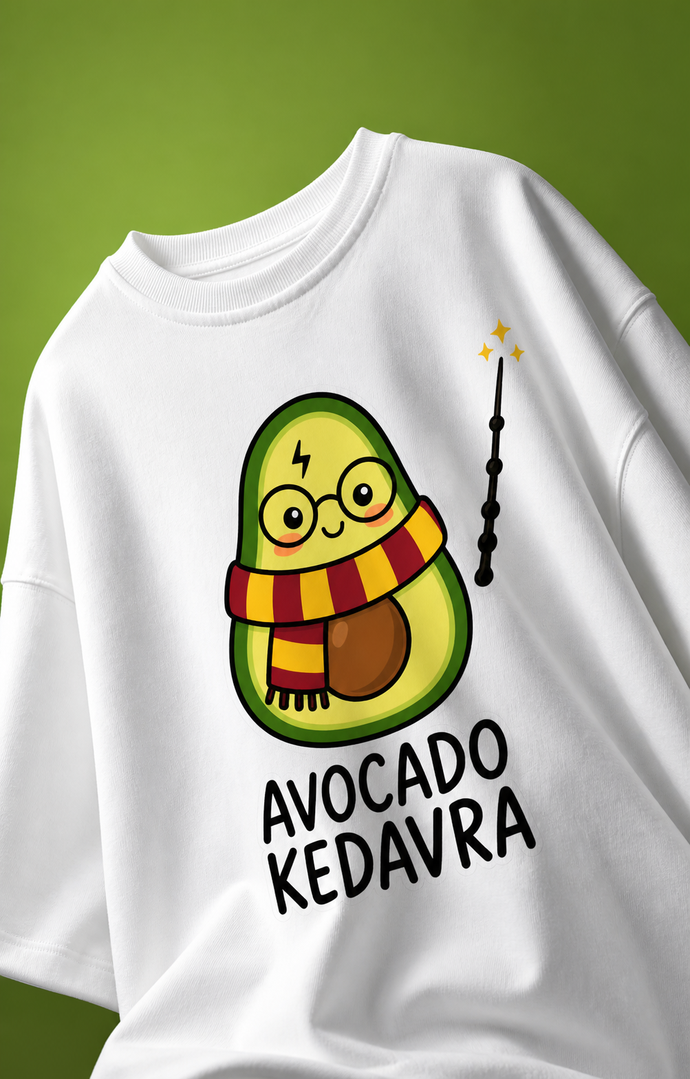 Avocado Kedavra Unisex Oversized Tee - front view