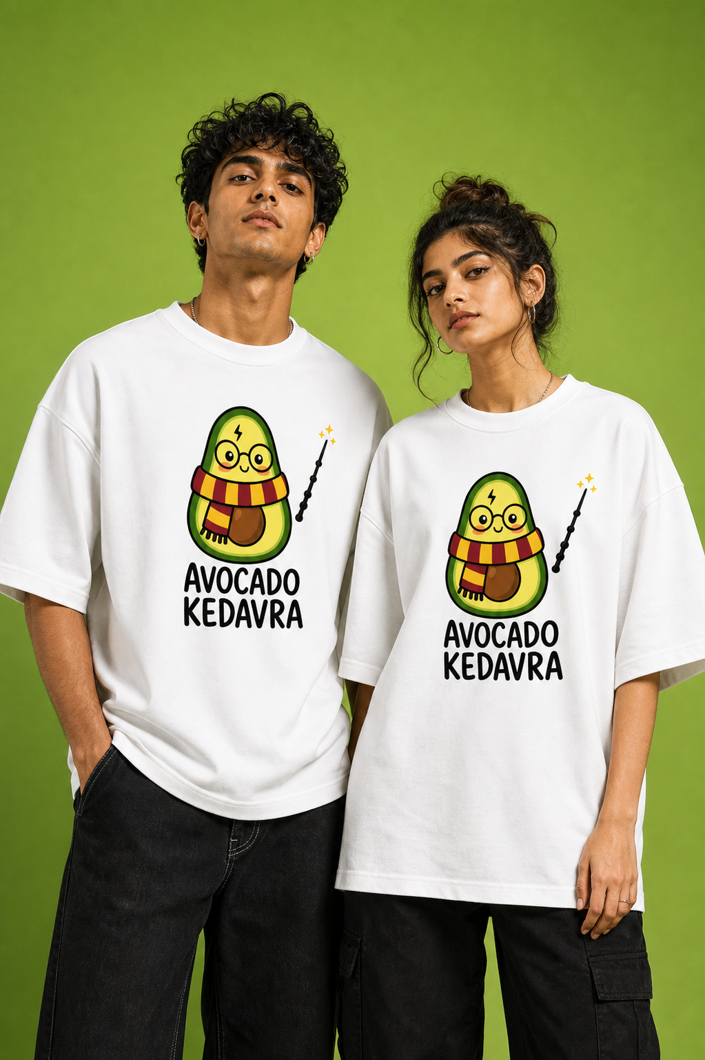 Avocado Kedavra Unisex Oversized Tee - couple styling