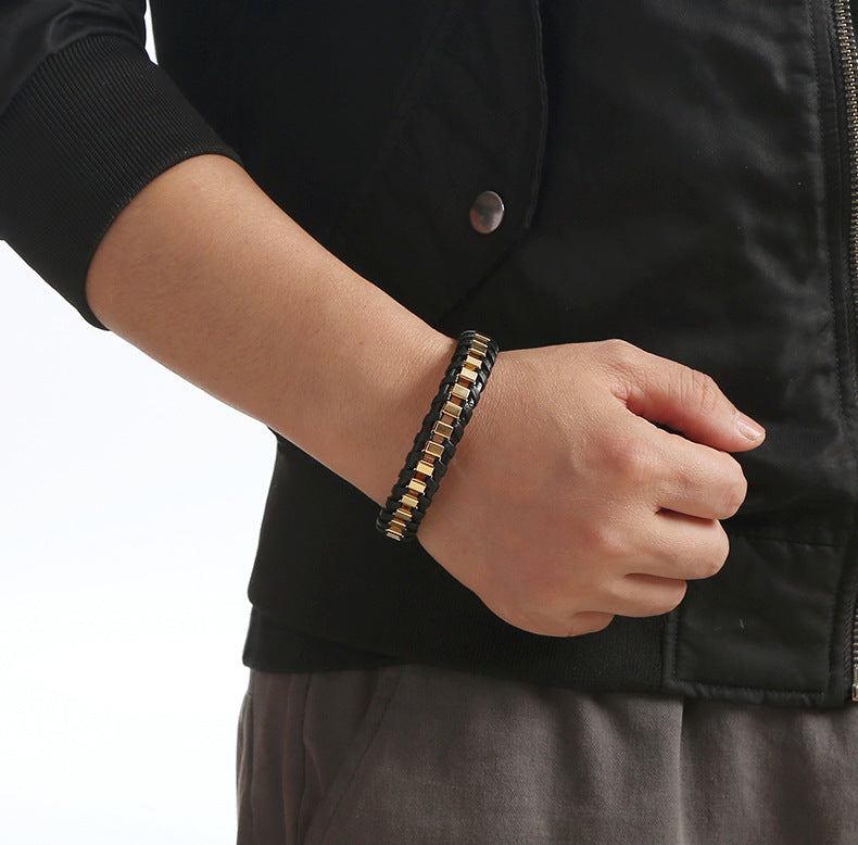 Gold Biker Bracelet for Men – photo 1