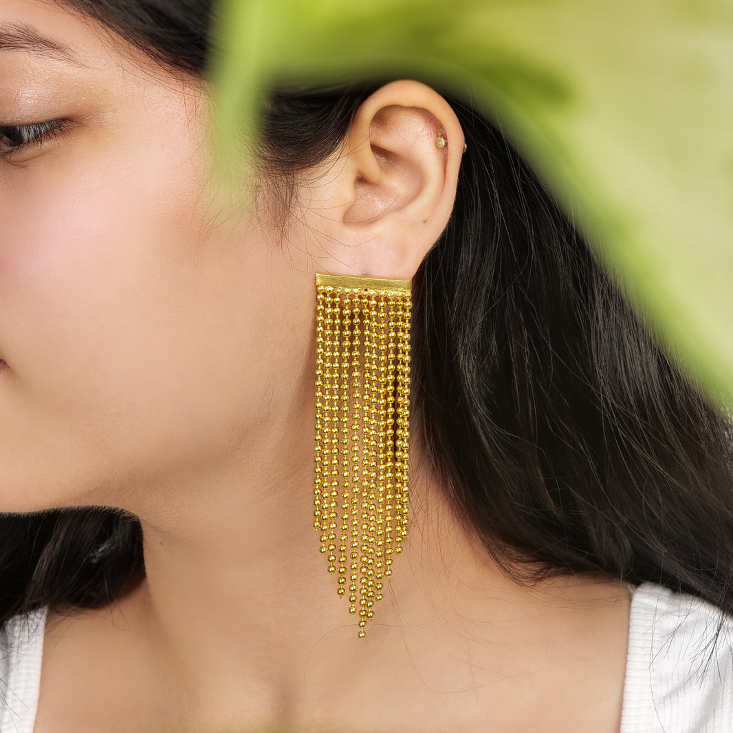 Rain Drop Tassel Earrings – photo 1