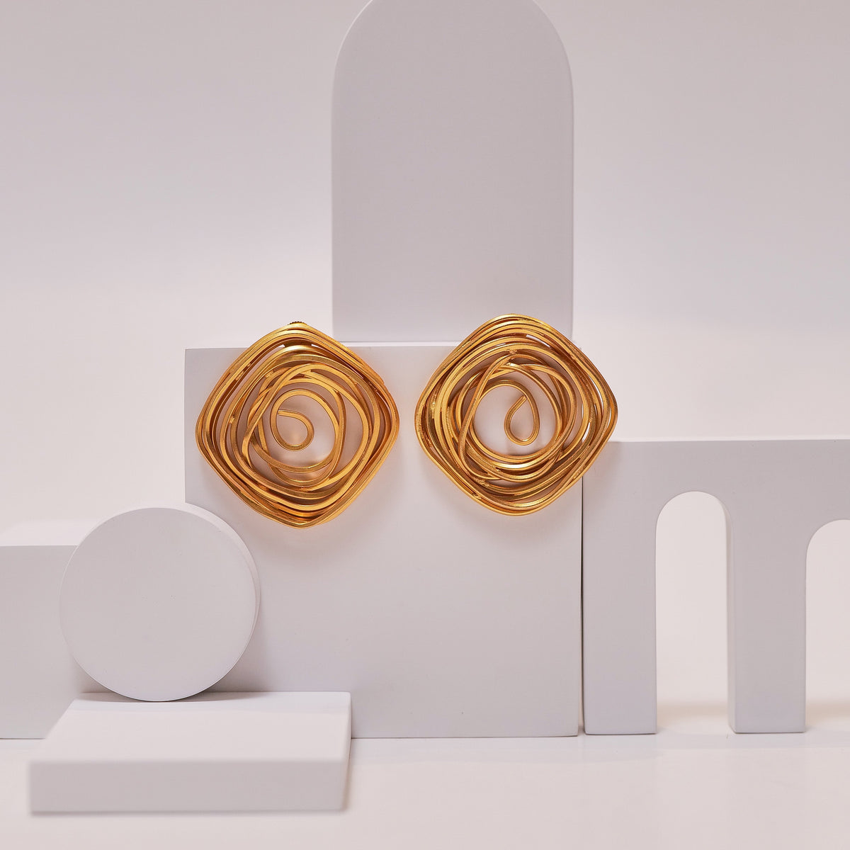 Spiral Rose Studs – photo 2